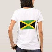 Vrouwen Fleece Zip Jogger met vlag van Jamaica T-shirt (Achterkant)