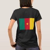 Vrouwen Fleece Zip Jogger met vlag van Kameroen T-shirt (Achterkant)