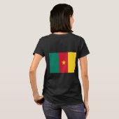 Vrouwen Fleece Zip Jogger met vlag van Kameroen T-shirt (Achterkant volledig)