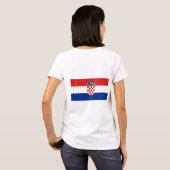 Vrouwen Fleece Zip Jogger met vlag van Kroatië T-shirt (Achterkant volledig)