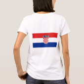 Vrouwen Fleece Zip Jogger met vlag van Kroatië T-shirt (Achterkant)