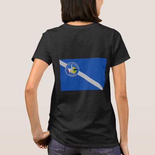 Vrouwen Fleece Zip Jogger met vlag van Las Vegas T-shirt (Achterkant)