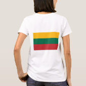 Vrouwen Fleece Zip Jogger met vlag van Litouwen T-shirt (Achterkant)