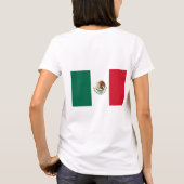 Vrouwen Fleece Zip Jogger met vlag van Mexico T-shirt (Achterkant)