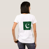 Vrouwen Fleece Zip Jogger met vlag van Pakistan T-shirt (Achterkant volledig)