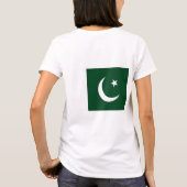 Vrouwen Fleece Zip Jogger met vlag van Pakistan T-shirt (Achterkant)