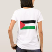 Vrouwen Fleece Zip Jogger met vlag van Palestina T-shirt (Achterkant)