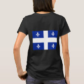 Vrouwen Fleece Zip Jogger met vlag van Quebec T-shirt (Achterkant)
