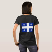 Vrouwen Fleece Zip Jogger met vlag van Quebec T-shirt (Achterkant volledig)