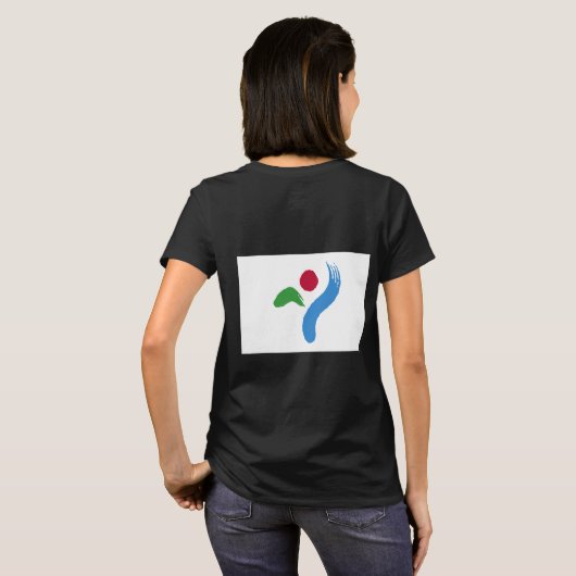 Vrouwen Fleece Zip Jogger met vlag van Seoul T-shirt (Achterkant volledig)