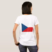 Vrouwen Fleece Zip Jogger met vlag van Tsjechië T-shirt (Achterkant volledig)