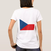 Vrouwen Fleece Zip Jogger met vlag van Tsjechië T-shirt (Achterkant)