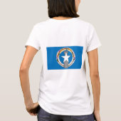 Vrouwen Fleece Zip Jogger Noordelijke Mariana vlag T-shirt (Achterkant)