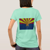 Vrouwen Fleece Zip Jogger vlag van Arizona, Vereni T-shirt (Achterkant)