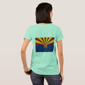 Vrouwen Fleece Zip Jogger vlag van Arizona, Vereni T-shirt (Achterkant volledig)