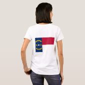 Vrouwen Fleece Zip Jogger vlag van North Carolina T-shirt (Achterkant volledig)