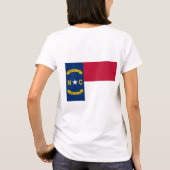 Vrouwen Fleece Zip Jogger vlag van North Carolina T-shirt (Achterkant)