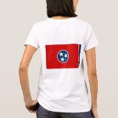 Vrouwen Fleece Zip Jogger vlag van Tennessee T-shirt (Achterkant)