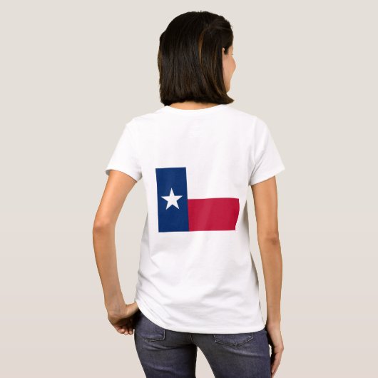 Vrouwen Fleece Zip Jogger vlag van Texas T-shirt (Achterkant volledig)
