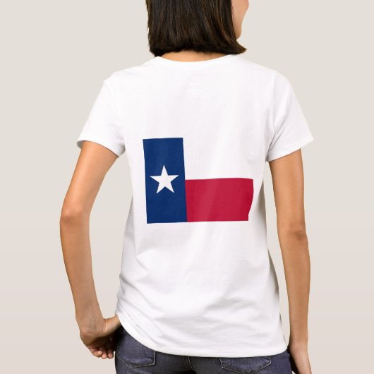 Vrouwen Fleece Zip Jogger vlag van Texas T-shirt (Achterkant)