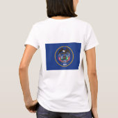 Vrouwen Fleece Zip Jogger vlag van Utah T-shirt (Achterkant)