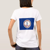 Vrouwen Fleece Zip Jogger vlag van Virginia T-shirt (Achterkant)