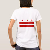Vrouwen Fleece Zip Jogger vlag van Washington DC T-shirt (Achterkant)
