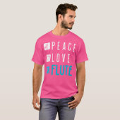 Vrouwen Fluit Shirt Vrede Liefde Fluit Instrument (Voorkant volledig)