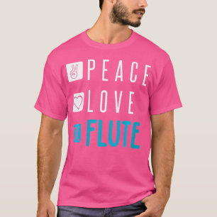 Vrouwen Fluit Shirt Vrede Liefde Fluit Instrument