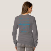 Vrouwen Fly High Poem T-shirt met lange mouwen (Achterkant volledig)