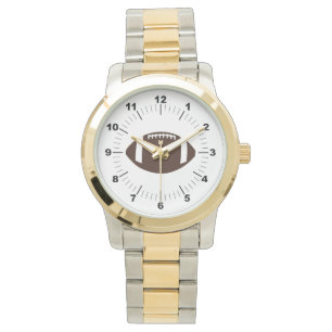 Vrouwen Football Oversized Two-Tone armbandhorloge Horloge