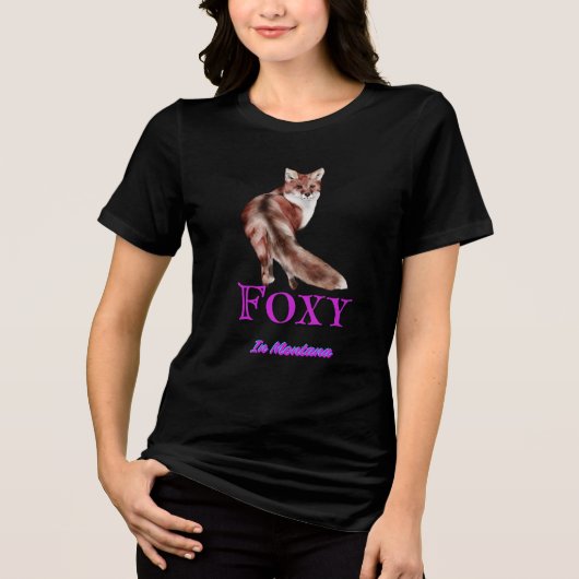 Vrouwen Foxy in Montana Tshirt (Voorkant)