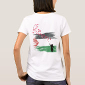Vrouwen Free Palestine T-shirt – Gaza Orphan Aware (Achterkant)