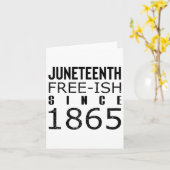 Vrouwen Freeish Juneteeth Sinds 1865 Zwarte Geschi Kaart (Gele Bloem)