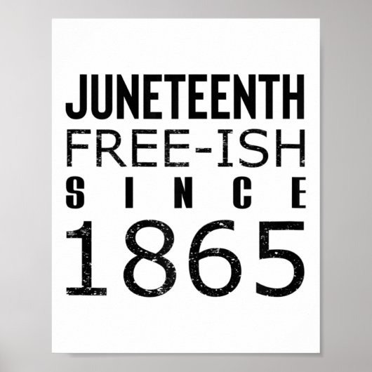 Vrouwen Freeish Juneteeth Sinds 1865 Zwarte Geschi Poster (Voorkant)