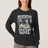 Vrouwen Frenchie goedgekeurd Mommys Girl French Bu T-shirt (Voorkant)