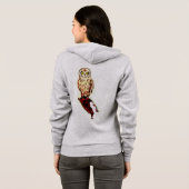 VROUWEN FULL-ZIP HOODIE - CARTOON SHORT EARRED UIL (Achterkant volledig)
