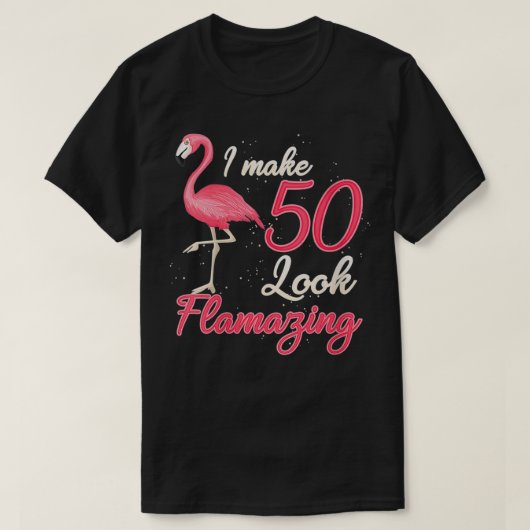 Vrouwen Funny 50 jaar oude vrouwen Gift Flamingo 5 T-shirt (Design voorkant)