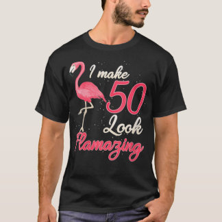 Vrouwen Funny 50 jaar oude vrouwen Gift Flamingo 5 T-shirt
