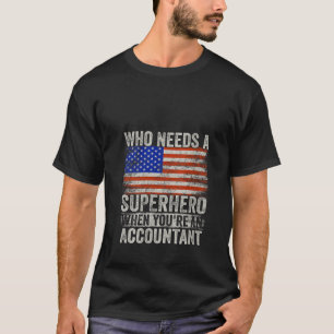 Vrouwen Funny Accountant Superheld  T-shirt voor