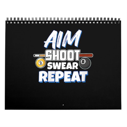 Vrouwen Funny Aim Pool Player Gift Billiard Balls Kalender (Hoes)