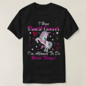 Vrouwen Funny Breast Cancer Bewustheid Unicorn Bre T-shirt (Design voorkant)
