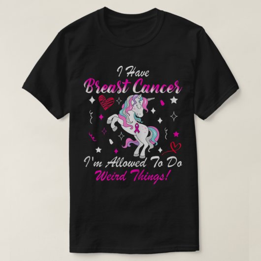 Vrouwen Funny Breast Cancer Bewustheid Unicorn Bre T-shirt (Design voorkant)