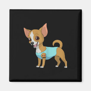 Vrouwen Funny Dog Chihuahua Love Mom Tattoo Gift T Magneet