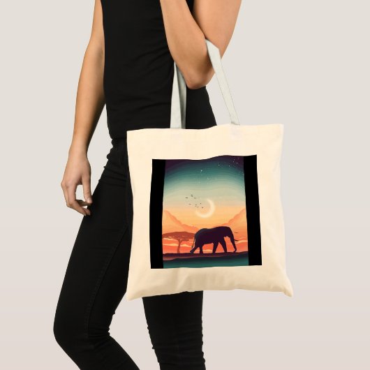 Vrouwen Funny Elephant Print Tote Bag (Voorkant (product))