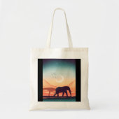 Vrouwen Funny Elephant Print Tote Bag (Voorkant)