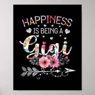 Vrouwen Funny Gigi Moederdag Gifts Geluk is Poster