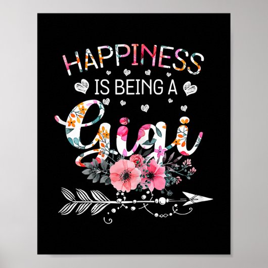 Vrouwen Funny Gigi Moederdag Gifts Geluk is Poster (Voorkant)