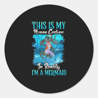 Vrouwen Funny Halloween Costume - Human Gift Ronde Sticker
