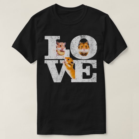 Vrouwen Funny I Love Hamsters Gift Cute Hamster Pe T-shirt (Design voorkant)